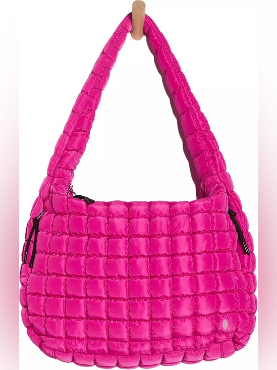 free people movement Handbags - FP Movement by Free People Quilted Hot Pink Shoulder Bag